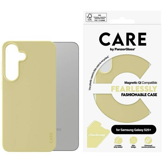 Etui SAMSUNG GALAXY S25+ CARE by PanzerGlass Fashion QI Chardonnay