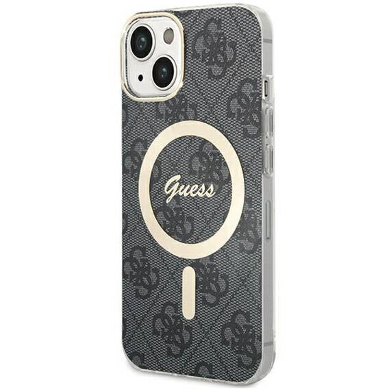 Oryginalne Etui APPLE IPHONE 15 Guess Hardcase IML 4G MagSafe czarne