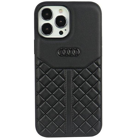 Oryginalne Etui IPHONE 13 PRO MAX Audi Genuine Leather (AU-TPUPCIP13PM-Q8/D1-BK) czarne