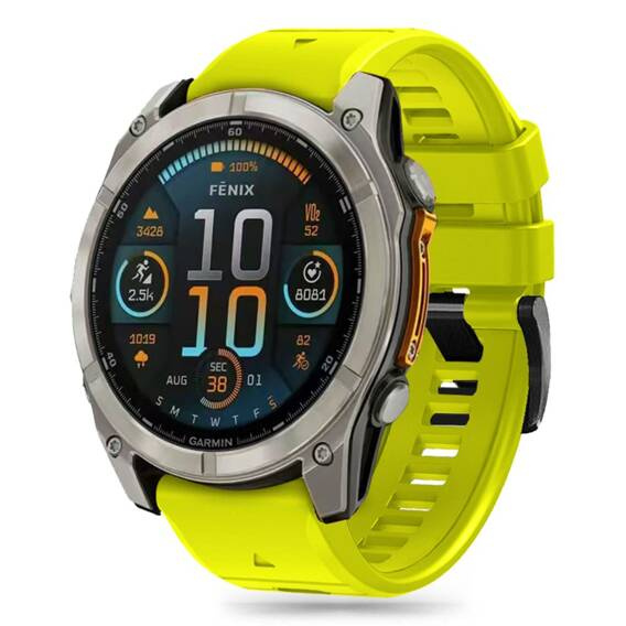 Strap for GARMIN FENIX 5 / 6 / 6 PRO / 7 / 8 / E (47MM) Tech-Protect Silicone lime