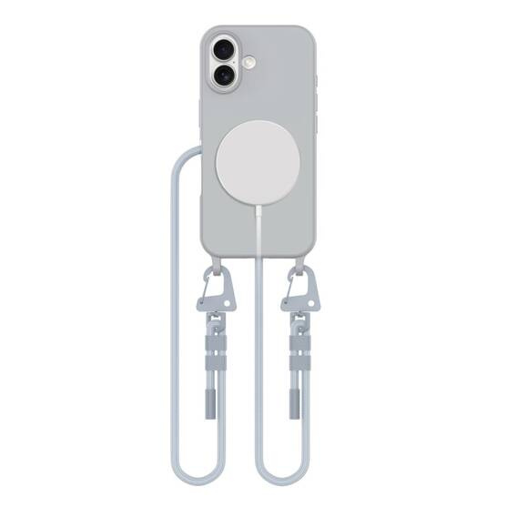 Case IPHONE 16 Tech-Protect Magnecklace MagSafe Crayon Grey