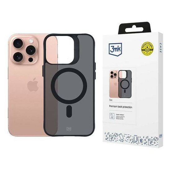 Case IPHONE 16 PRO 3mk Smoke MagCase black