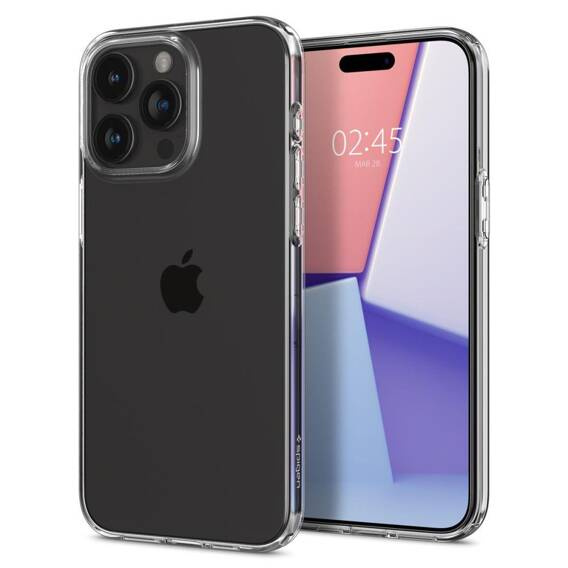 Etui APPLE IPHONE 15 PRO MAX Spigen Liquid Crystal transparentne