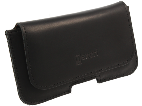 Leather belt holster IPHONE 5/5s black smooth