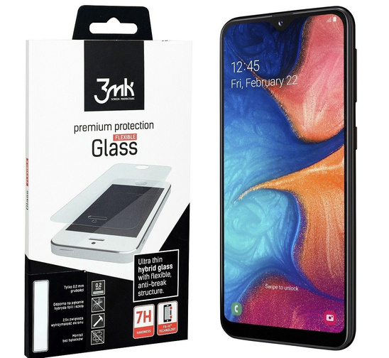 Szkło hartowane hybrydowe folia 3MK Flexible Glass SAMSUNG GALAXY A20E