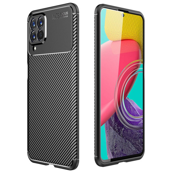 Etui SAMSUNG GALAXY M53 5G Pancerne Shockproof Nexeri Carbon Fiber czarne