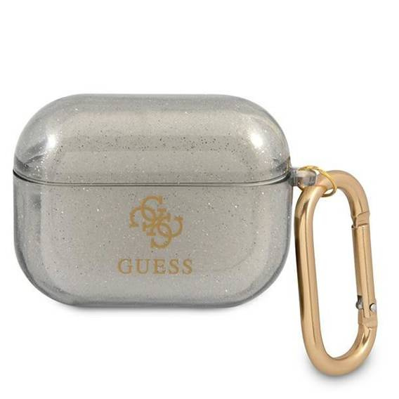 Case APPLE AIRPODS PRO Guess Glitter Collection (GUAPUCG4GK) black