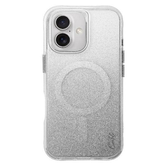 Case IPHONE 16 UNIQ Coehl Lumino Magnetic Charging Sparkling silver