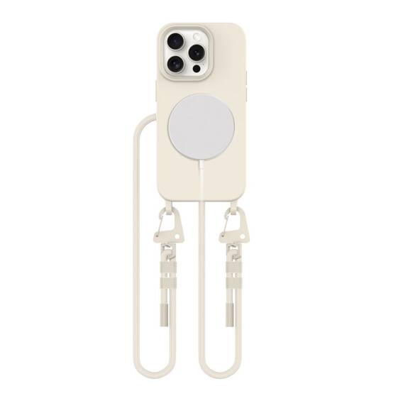 Case IPHONE 14 PRO Tech-Protect Magnecklace MagSafe Cosmic Latte