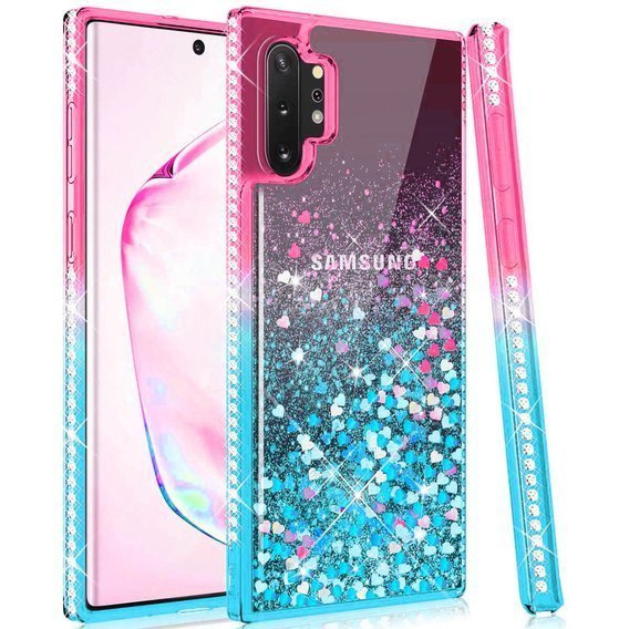 Case IPHONE 12 MINI Diamond Liquid Glitter pink-blue