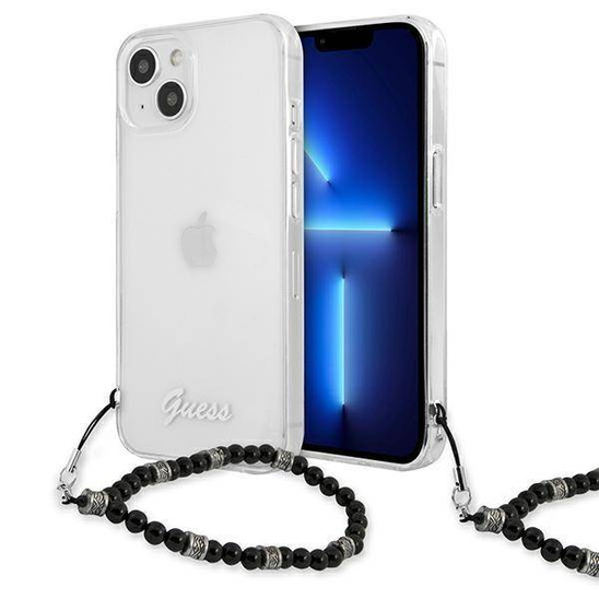 Oryginalne Etui IPHONE 13 Guess Hardcase Black Pearl (GUHCP13MKPSBK) transparentne