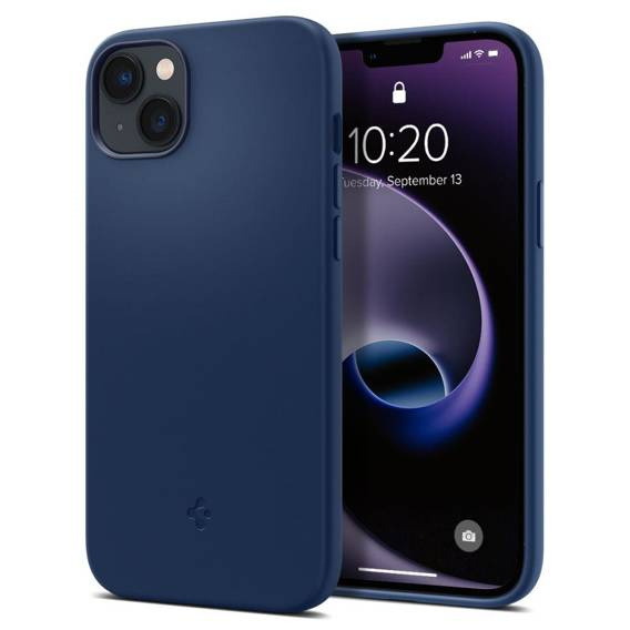 Case IPHONE 14 PLUS Spigen Silicone Fit MagSafe navy blue