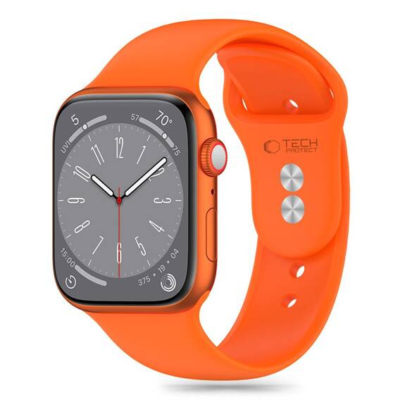 Strap for APPLE WATCH 4 / 5 / 6 / 7 / 8 / 9 / SE / ULTRA 1 / 2 (42 / 44 / 45 / 49 MM) Tech-Protect Silicone Bright orange