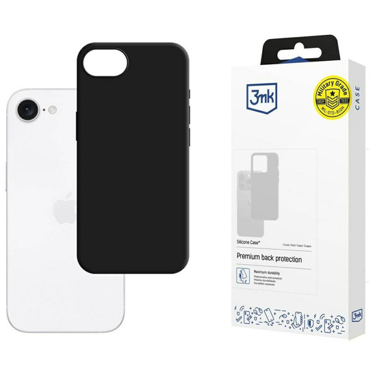 Etui IPHONE 16E 3mk Silicone Case czarne