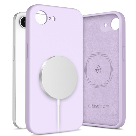 Case IPHONE 16E Tech-Protect Liquid Silicone MagSafe Mauve