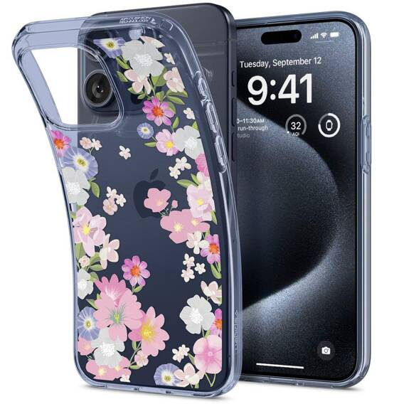 Case APPLE IPHONE 15 PRO Spigen Liquid Crystal Blossom pattern