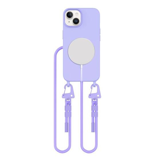 Case IPHONE 14 Tech-Protect Magnecklace MagSafe lavender