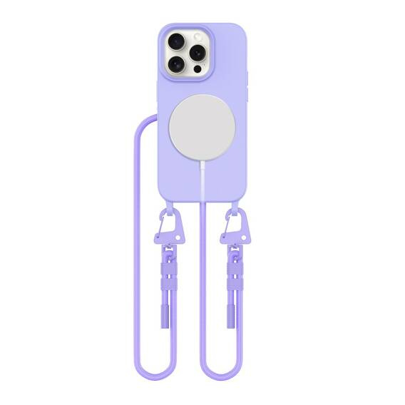 Case IPHONE 14 PRO Tech-Protect Magnecklace MagSafe lavender