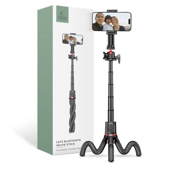 Selfie Stick Tripod Flexible Bluetooth Tech-Protect L07S black