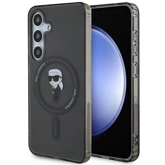 Oryginalne Etui SAMSUNG GALAXY S24 Karl Lagerfeld Hardcase IML Ikonik MagSafe (KLHMS24SHFCKNOK) czarne