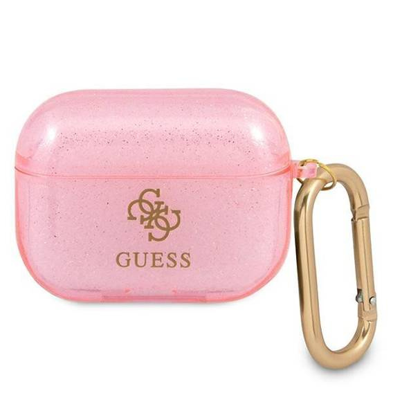 Etui APPLE AIRPODS PRO Guess Glitter Collection (GUAPUCG4GP) różowe