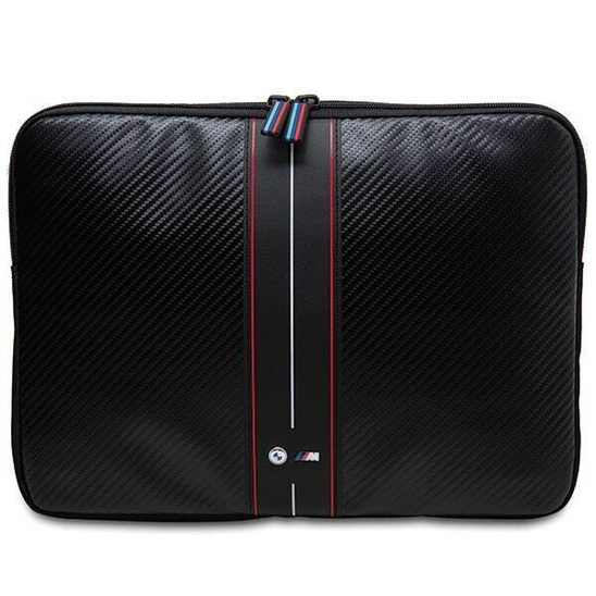 Bag LAPTOP 16" BMW Sleeve Carbon Red Stripes (BMCS16COMSCAKR) black