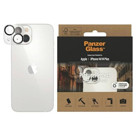 Szkło Hartowane na Aparat IPHONE 14 / 14 PLUS PanzerGlass Camera Protector Platinium Strength (0399)