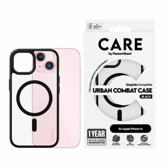 Etui APPLE IPHONE 15 CARE by PanzerGlass Urban Combat Case MagSafe (1425) czarne