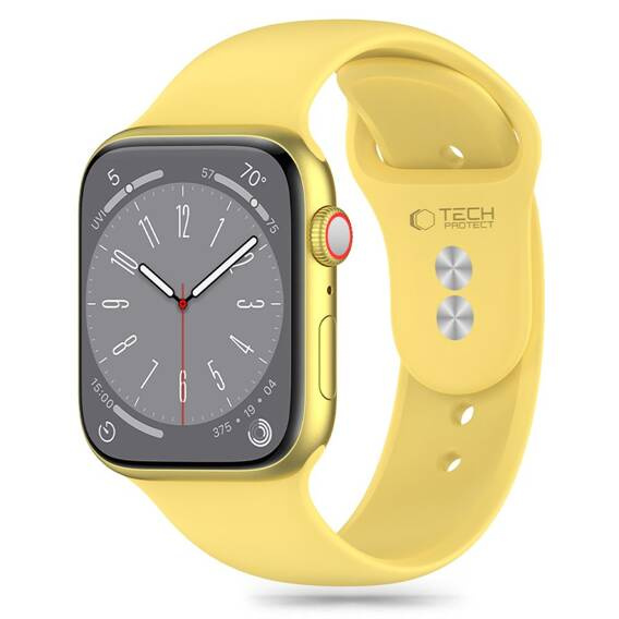 Strap for APPLE WATCH 3 / 4 / 5 / 6 / 7 / 8 / 9 / SE (38 / 40 / 41 MM) Tech-Protect Silicone Canary Yellow