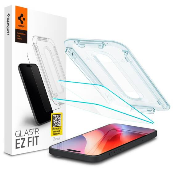 Tempered Glass IPHONE 16 PRO Spigen Glas.tr "EZ Fit" 2-Pack Clear