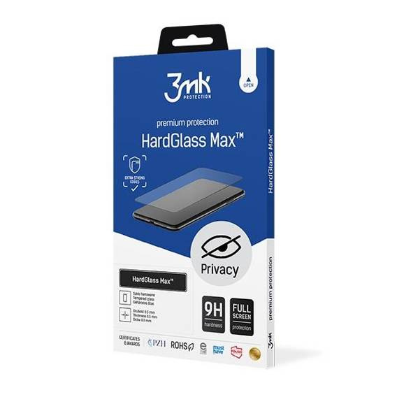 Szkło Hartowane 5D IPHONE 14 PRO 3MK Hard Glass Max Privacy