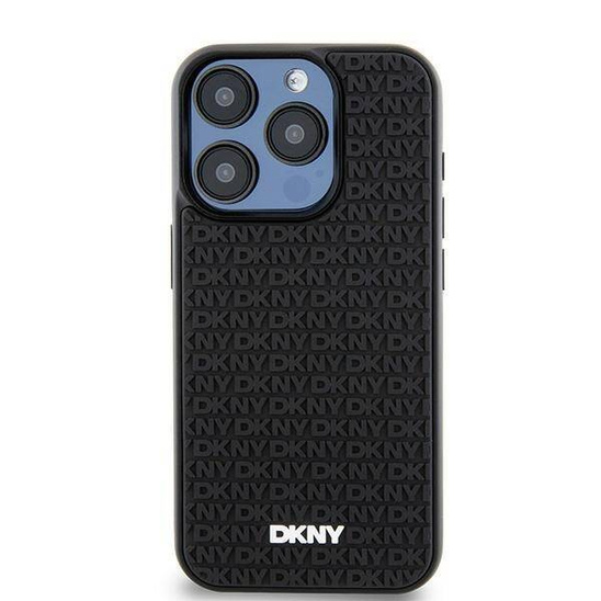 Original Case IPHONE 13 / 14 / 15 DKNY Hardcase 3D Rubber Repeat Pattern (DKHCP15S3DRPWK) black