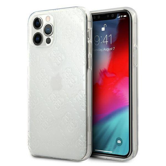 Original Case IPHONE 12 PRO MAX Guess Hardcase 4G 3D Pattern Collection (GUHCP12L3D4GTR) transparent