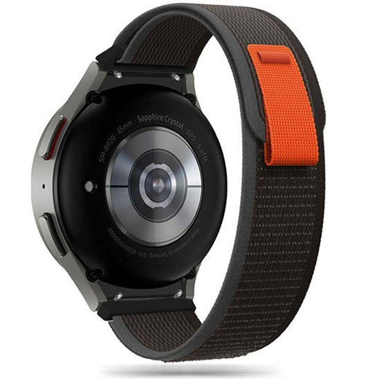 Pasek do GALAXY WATCH 4 (40MM) / (44MM) / GALAXY WATCH 4 CLASSIC (42MM) / (46MM) / GALAXY WATCH 5 (40MM) / (44MM) / GALAXY WATCH 5 PRO (45MM) / GALAXY WATCH 6 (40MM) / (44MM) / GALAXY WATCH 6 CLASSIC (43MM) / (47MM) Tech-Protect Nylon pomarańczowo - czarn