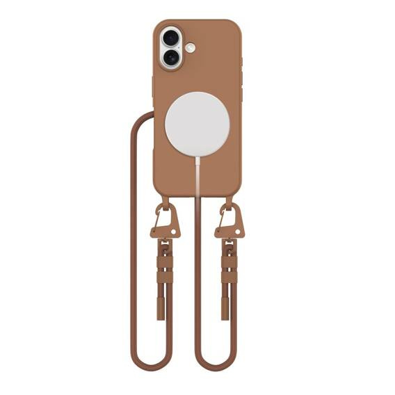 Case IPHONE 16 Tech-Protect Magnecklace MagSafe Chocolate brown