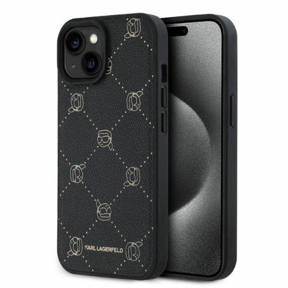 Original Case IPHONE 15 Karl Lagerfeld Karl Head MagSafe (KLHMP15SPGKHPHK) black