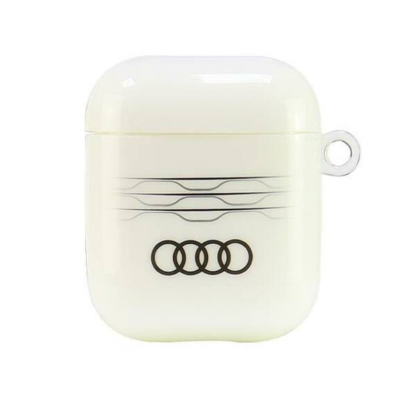 Original Case APPLE AIRPODS 1 / 2 Audi IML Geometric Pattern Cover (AU-IMLAP-A6/D3-WE) white