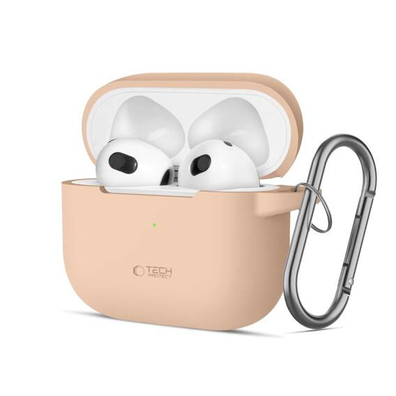 Case APPLE AIRPODS 3 Tech-Protect Silicone Caffe Latte creamy