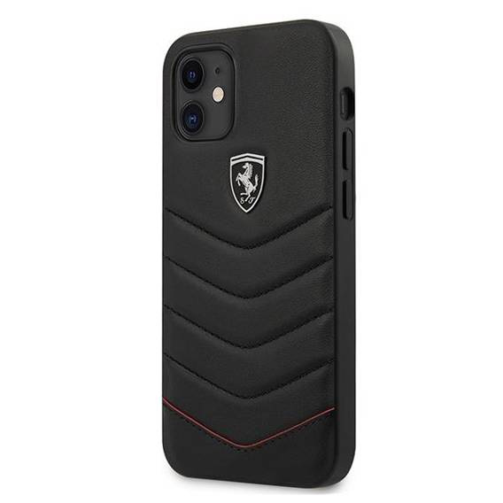 Original Case IPHONE 12 MINI Ferrari Hardcase Off Track Quilted (FEHQUHCP12SBK) black