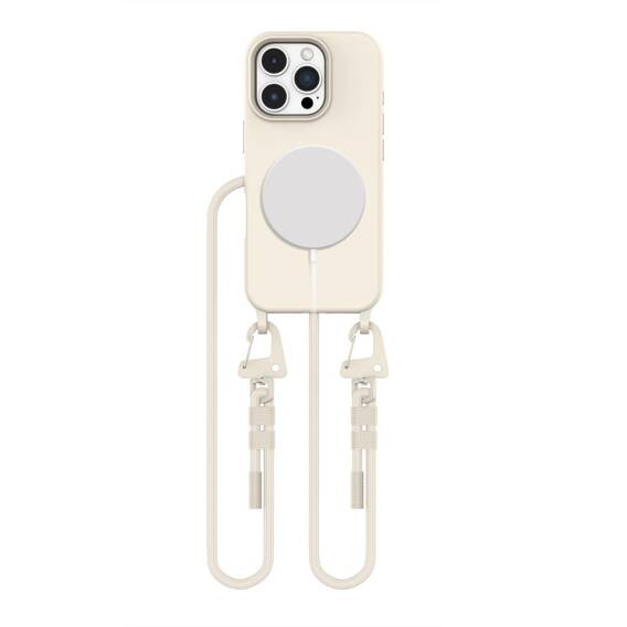 Case IPHONE 16 PRO Tech-Protect Magnecklace MagSafe Latte beige