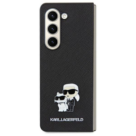 Oryginalne Etui SAMSUNG GALAXY A55 5G Karl Lagerfeld Hardcase Saffiano Karl&Choupette Pin (KLHCSA55SAKCNPK) czarne