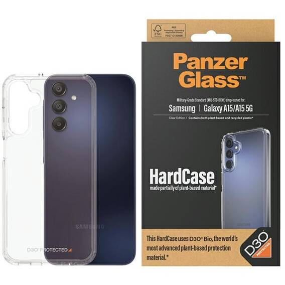 Case GALAXY A15 4G / 5G PanzerGlass HardCase 3x Military grade transparent