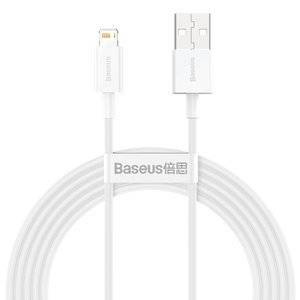 Kabel USB do Lightning Baseus Superior Series, 2.4A, 0.25m (biały)