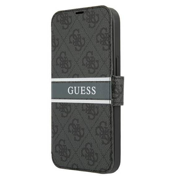 Original Case IPHONE 13 PRO Guess Book 4G Stripe (GUBKP13L4GDGR) gray