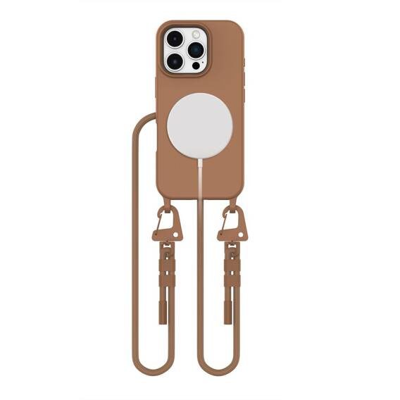 Case IPHONE 16 PRO Tech-Protect Magnecklace MagSafe Chocolate Brown