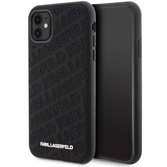 Original Case IPHONE 11 / XR Karl Lagerfeld Hardcase Quilted K Pattern (KLHCN61PQKPMK) black