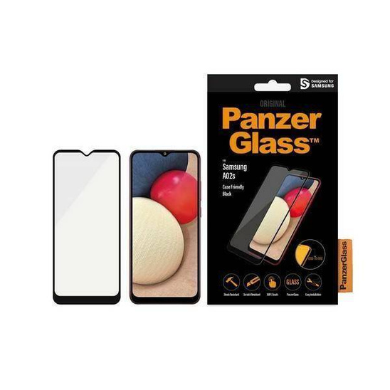Tempered Glass 5D SAMSUNG GALAXY A20S PanzerGlass E2E Super+ Case Friendly AntiBacterial black