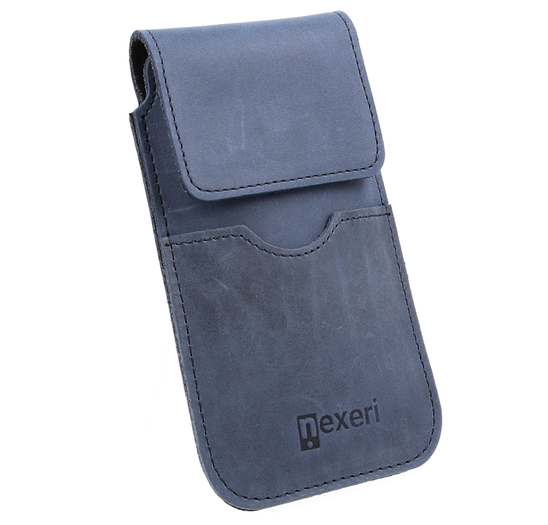 Holster Leather Belt Vertical Opening Wallet Nexeri Flap SAMSUNG GALAXY S20 ULTRA / S21 ULTRA / OPPO A98 5G / REDMI 12 navy blue