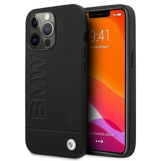 Original Case IPHONE 13 PRO MAX BMW Hardcase Signature Logo Imprint (BMHCP13XSLLBK) black