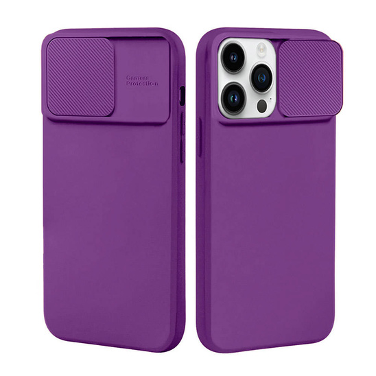 Case IPHONE 7 Silicone with Camera Cover Nexeri Silicone Lens dark purple